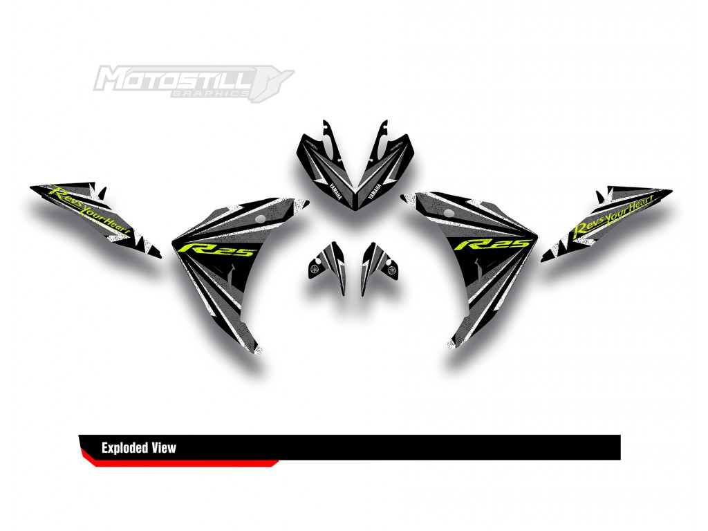 YAMAHA R25 / R3 GRAPHIC STICKER SET DECAL KIT