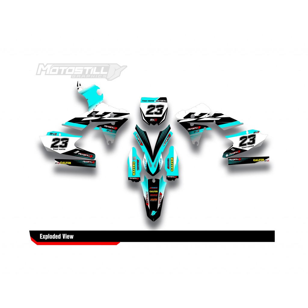 YAMAHA YZ250F 14-18 / YZ450F 14-17 GRAPHIC SET DECAL KIT
