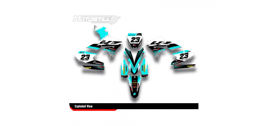YAMAHA YZ250F 14-18 / YZ450F 14-17 GRAPHIC SET DECAL KIT