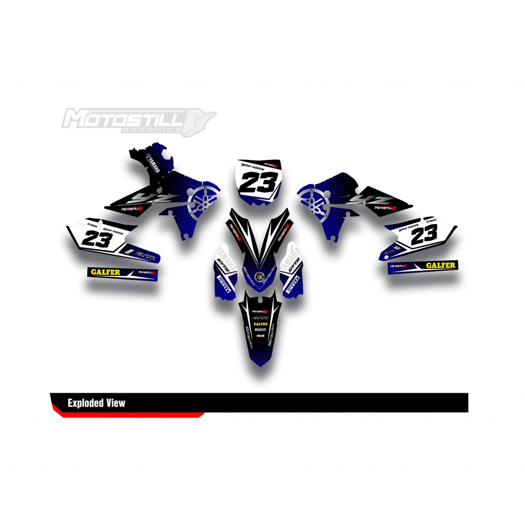YAMAHA YZ250F 14-18 / YZ450F 14-17 GRAPHIC SET DECAL KIT