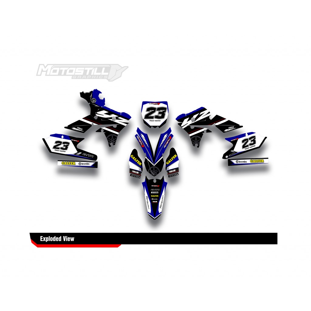 YAMAHA YZ250F 14-18 / YZ450F 14-17 GRAPHIC SET DECAL KIT