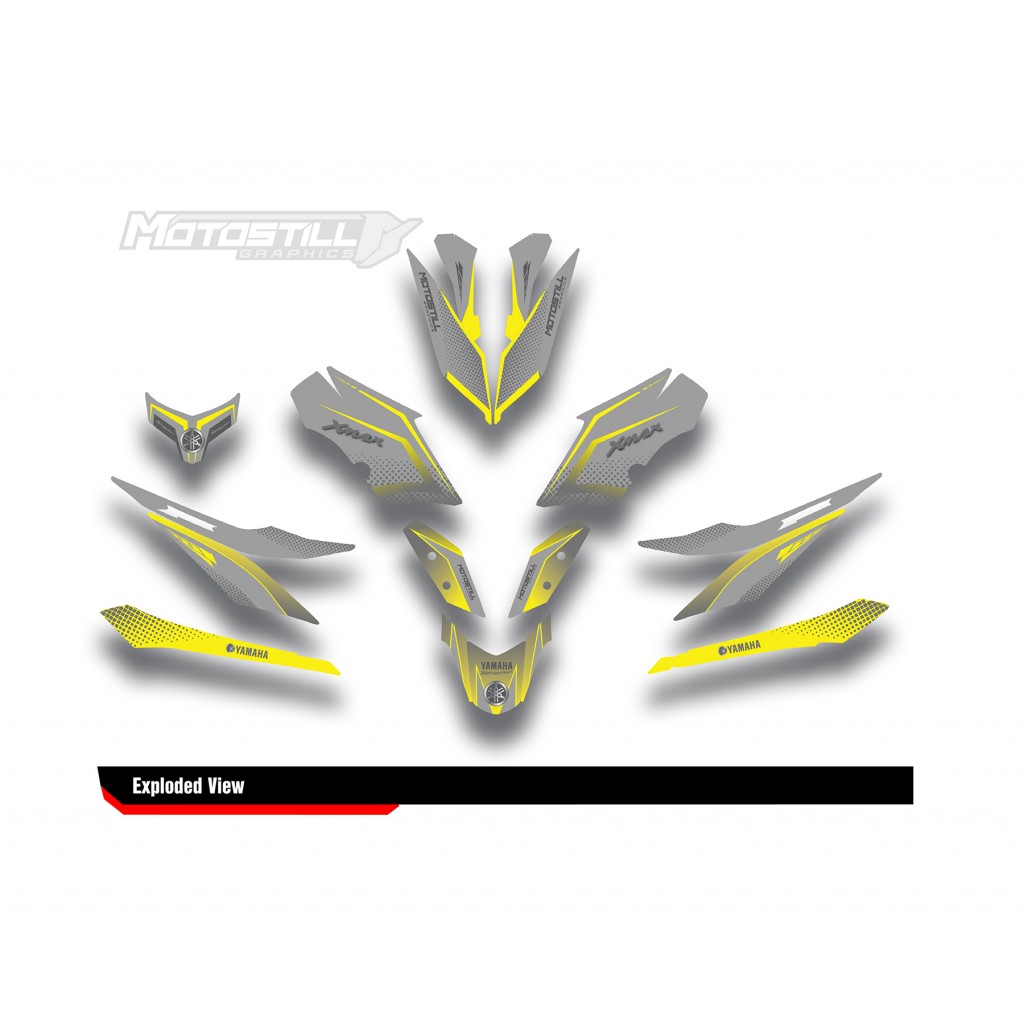 YAMAHA XMAX GRAPHIC STICKER SET - DECAL KIT