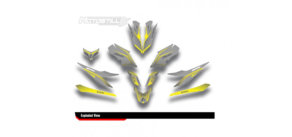 YAMAHA XMAX GRAPHIC STICKER SET - DECAL KIT