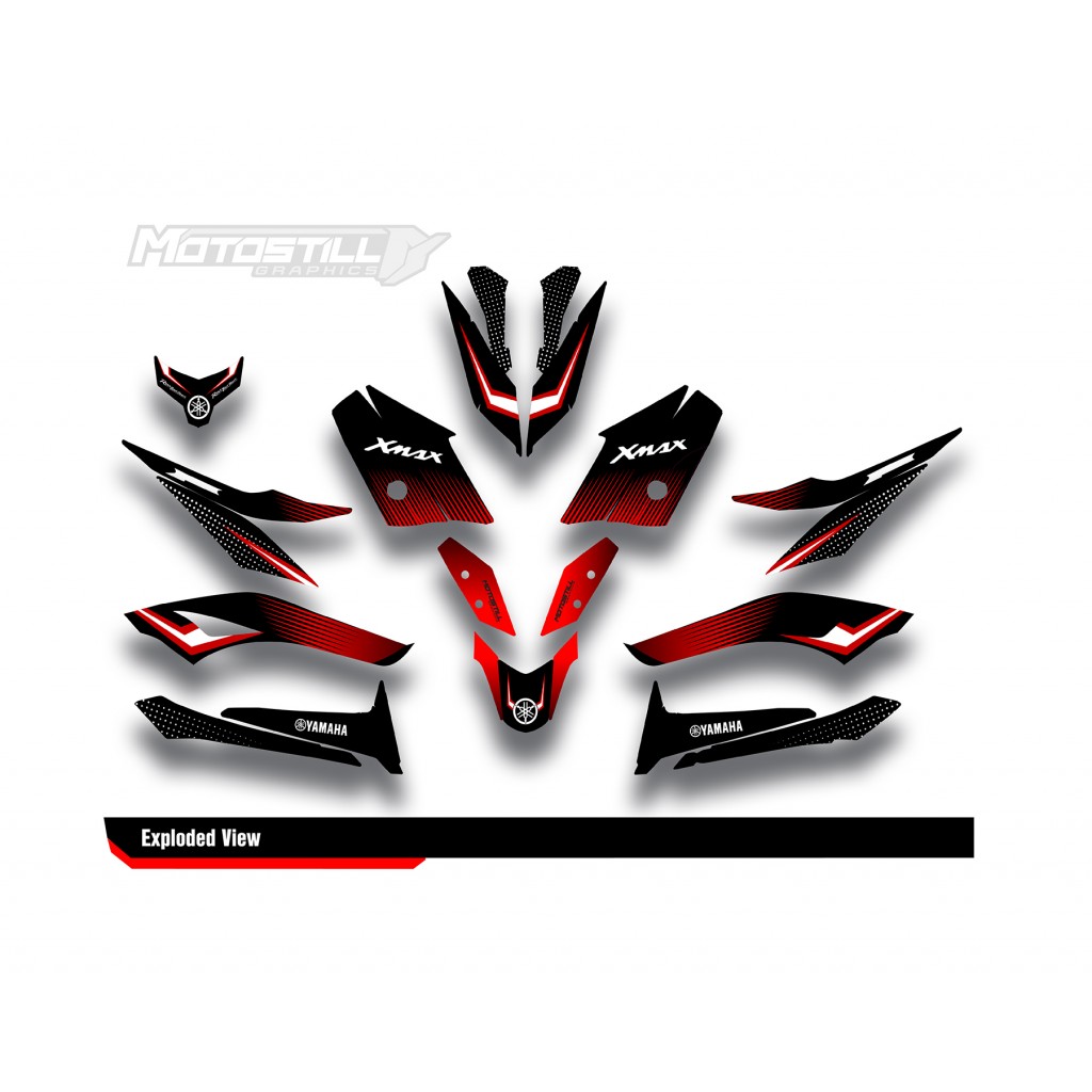 YAMAHA XMAX GRAPHIC STICKER SET - DECAL KIT