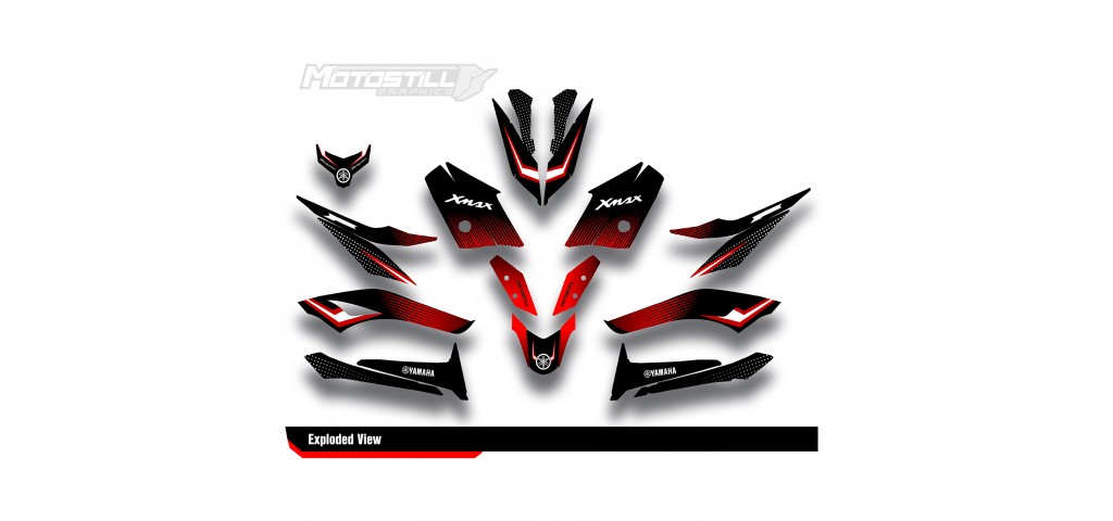 YAMAHA XMAX GRAPHIC STICKER SET - DECAL KIT