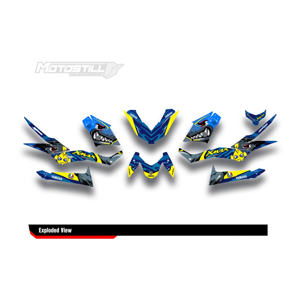 YAMAHA XMAX GRAPHIC STICKER SET - DECAL KIT