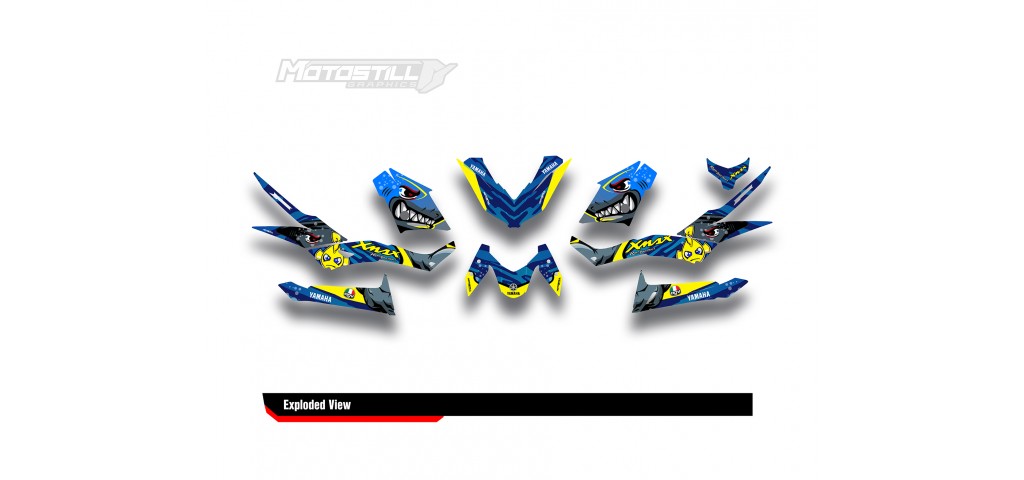 YAMAHA XMAX GRAPHIC STICKER SET - DECAL KIT