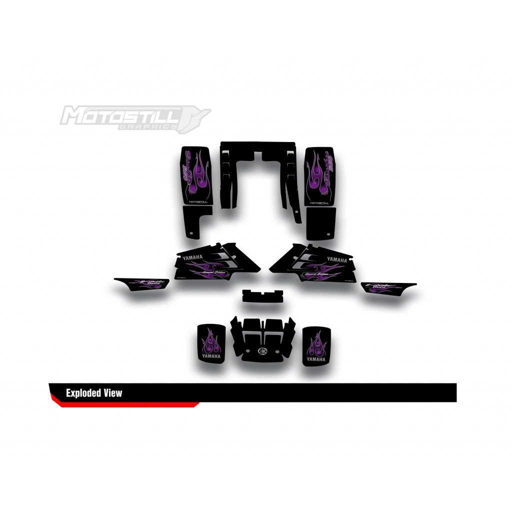 YAMAHA BANSHEE GRAPHIC STICKER SET - DECAL KIT