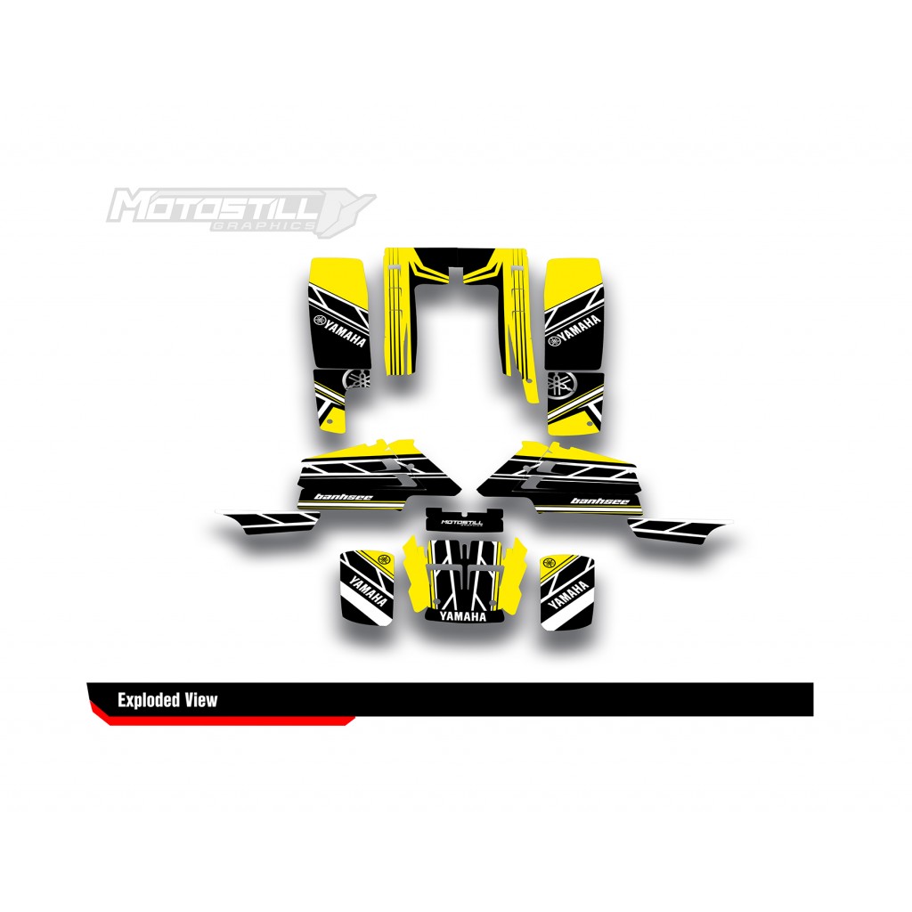 YAMAHA BANSHEE GRAPHIC STICKER SET - DECAL KIT