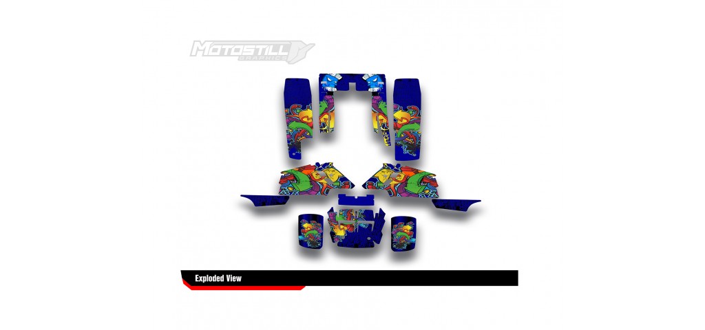 YAMAHA BANSHEE GRAPHIC STICKER SET - DECAL KIT