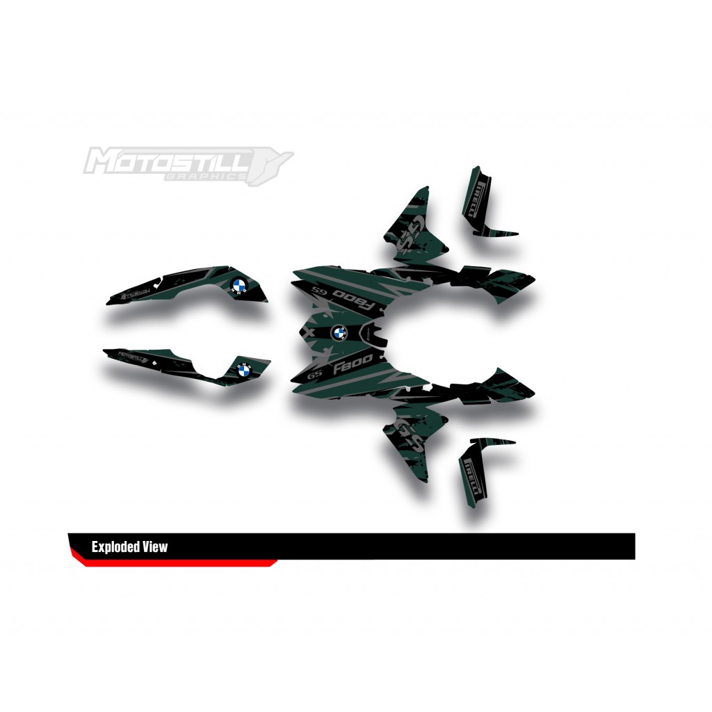 BMW F 800 GS 2008-2015 GRAPHIC SET - DECAL KIT
