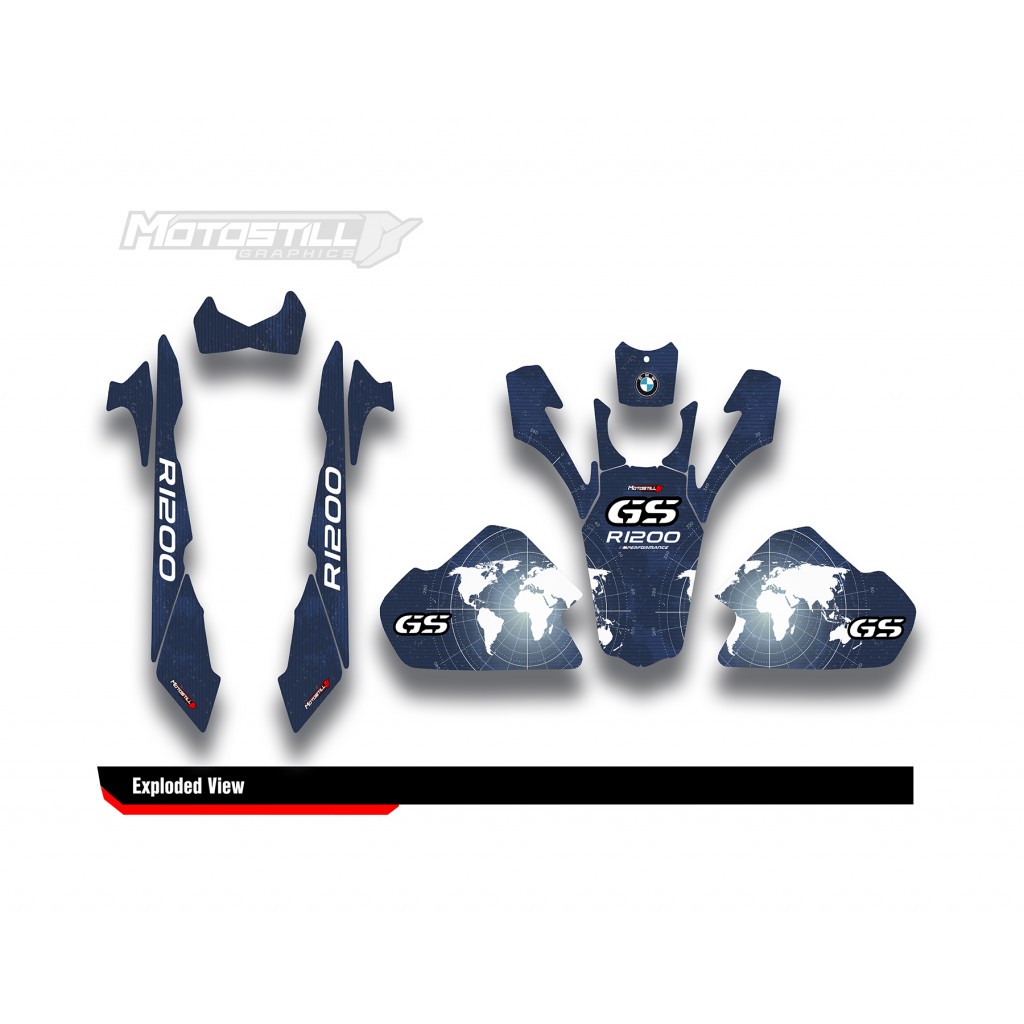 BMW R 1200 GS ADVENTURE GRAPHIC SET - DECAL KIT