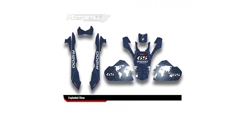 BMW R 1200 GS ADVENTURE GRAPHIC SET - DECAL KIT