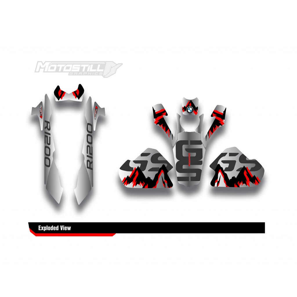 BMW R 1200 GS ADVENTURE GRAPHIC SET - DECAL KIT