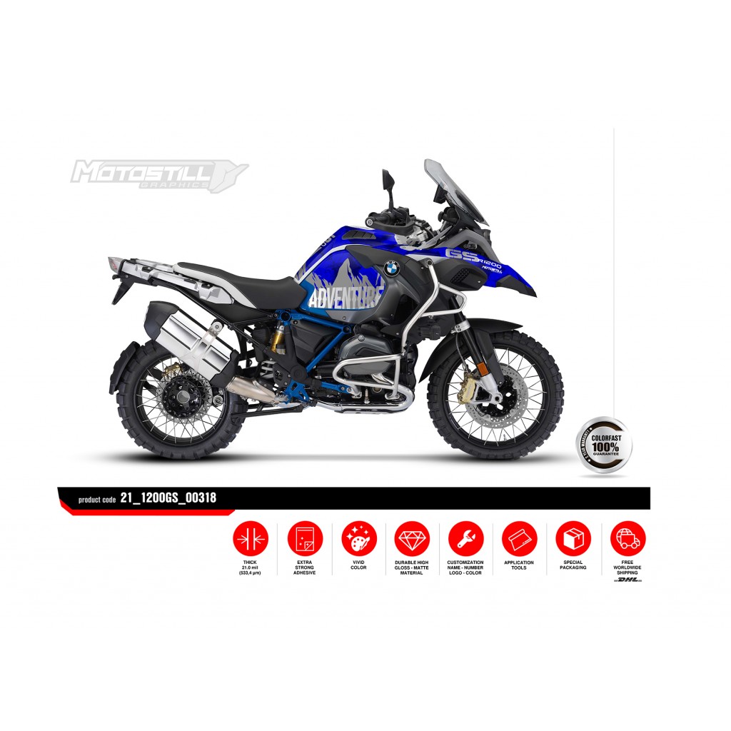 BMW R 1200 GS ADVENTURE GRAPHIC SET - DECAL KIT