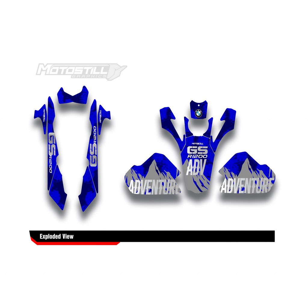BMW R 1200 GS ADVENTURE GRAPHIC SET - DECAL KIT