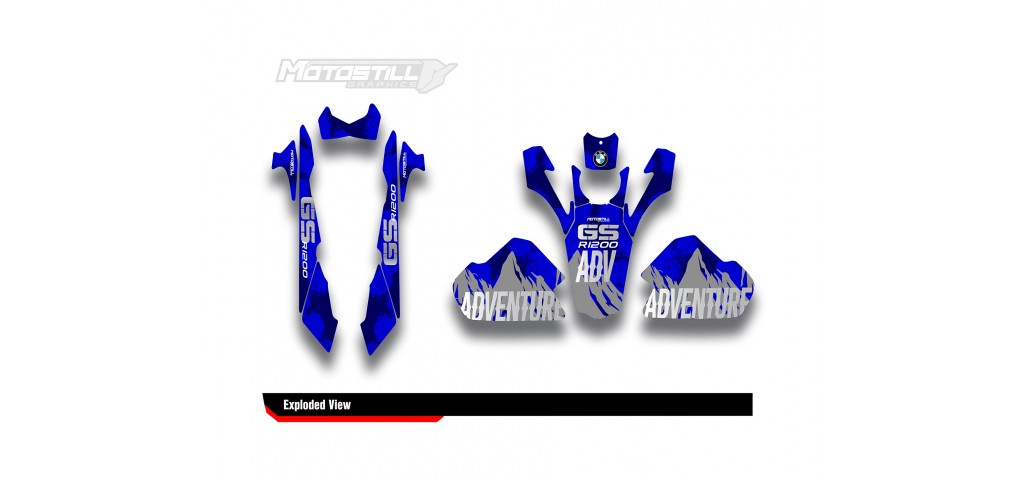 BMW R 1200 GS ADVENTURE GRAPHIC SET - DECAL KIT
