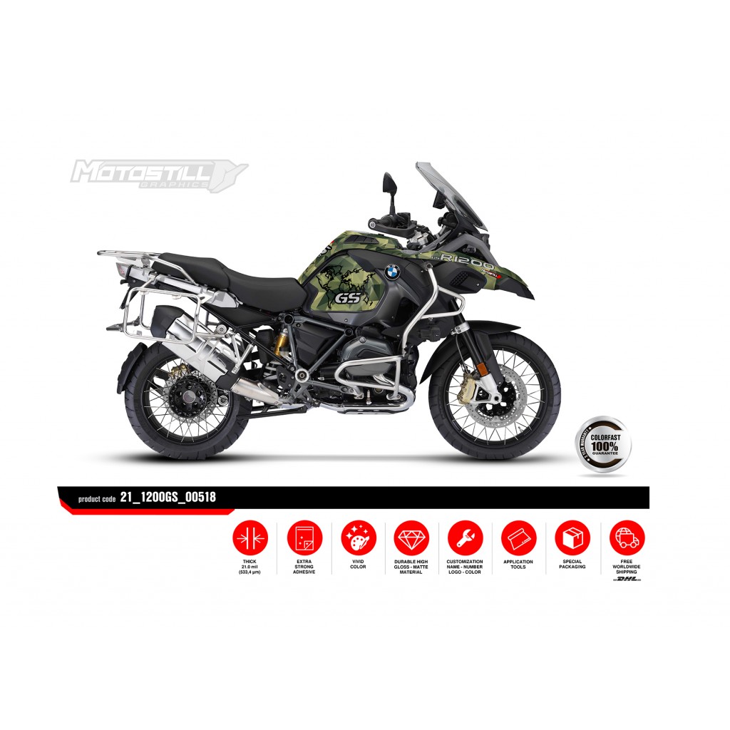 BMW R 1200 GS ADVENTURE GRAPHIC SET - DECAL KIT