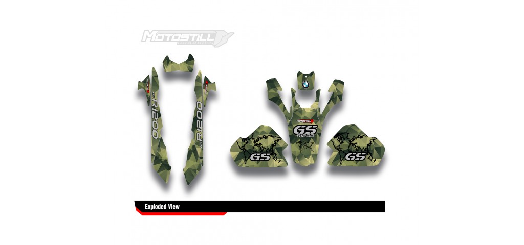 BMW R 1200 GS ADVENTURE GRAPHIC SET - DECAL KIT
