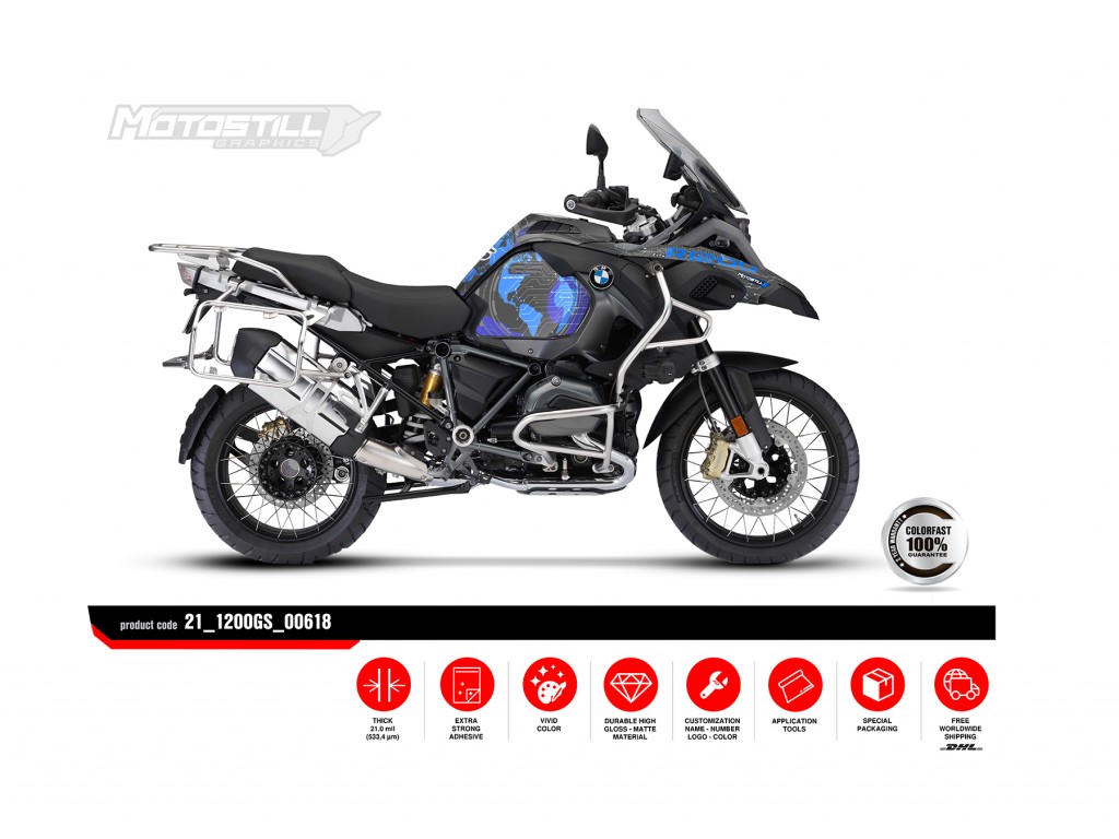 BMW R 1200 GS ADVENTURE GRAPHIC SET - DECAL KIT