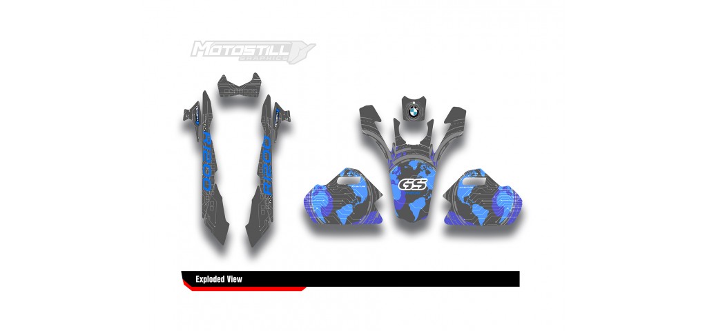 BMW R 1200 GS ADVENTURE GRAPHIC SET - DECAL KIT