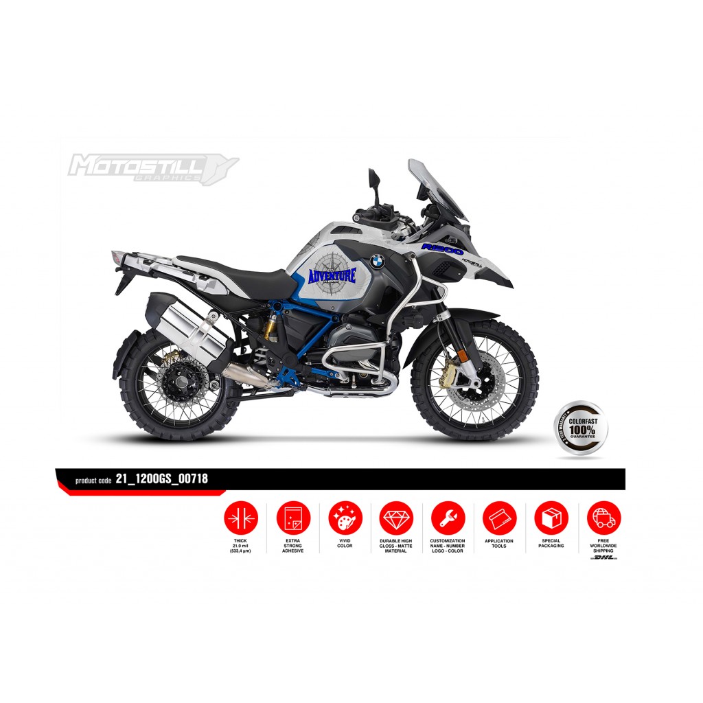BMW R 1200 GS ADVENTURE GRAPHIC SET - DECAL KIT