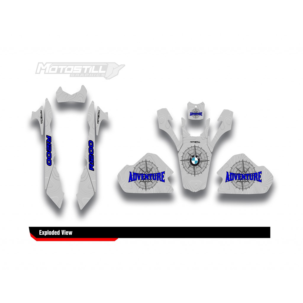 BMW R 1200 GS ADVENTURE GRAPHIC SET - DECAL KIT