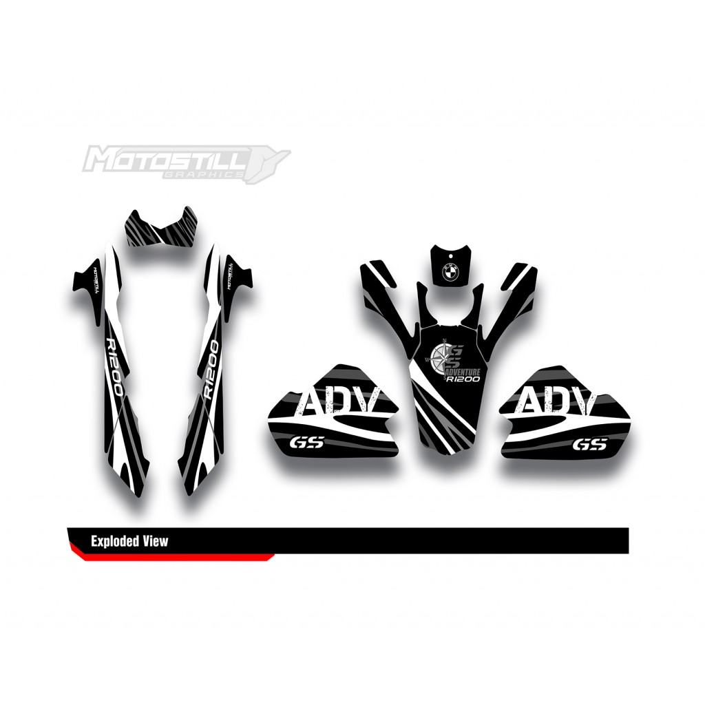 BMW R 1200 GS ADVENTURE GRAPHIC SET - DECAL KIT