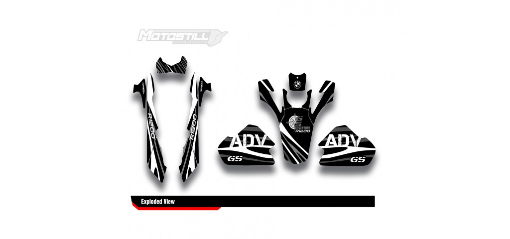 BMW R 1200 GS ADVENTURE GRAPHIC SET - DECAL KIT