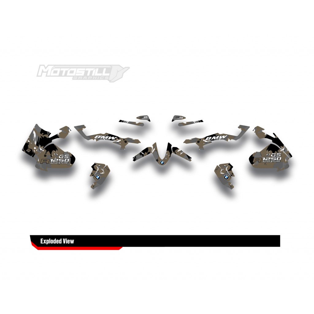 BMW R 1250 GS ADVENTURE GRAPHIC SET - DECAL KIT