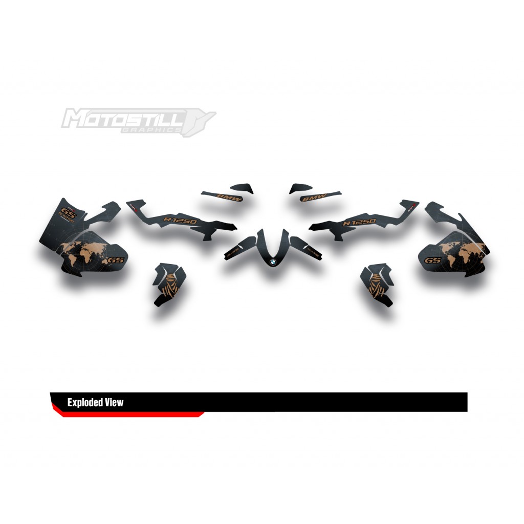 BMW R 1250 GS ADVENTURE GRAPHIC SET - DECAL KIT