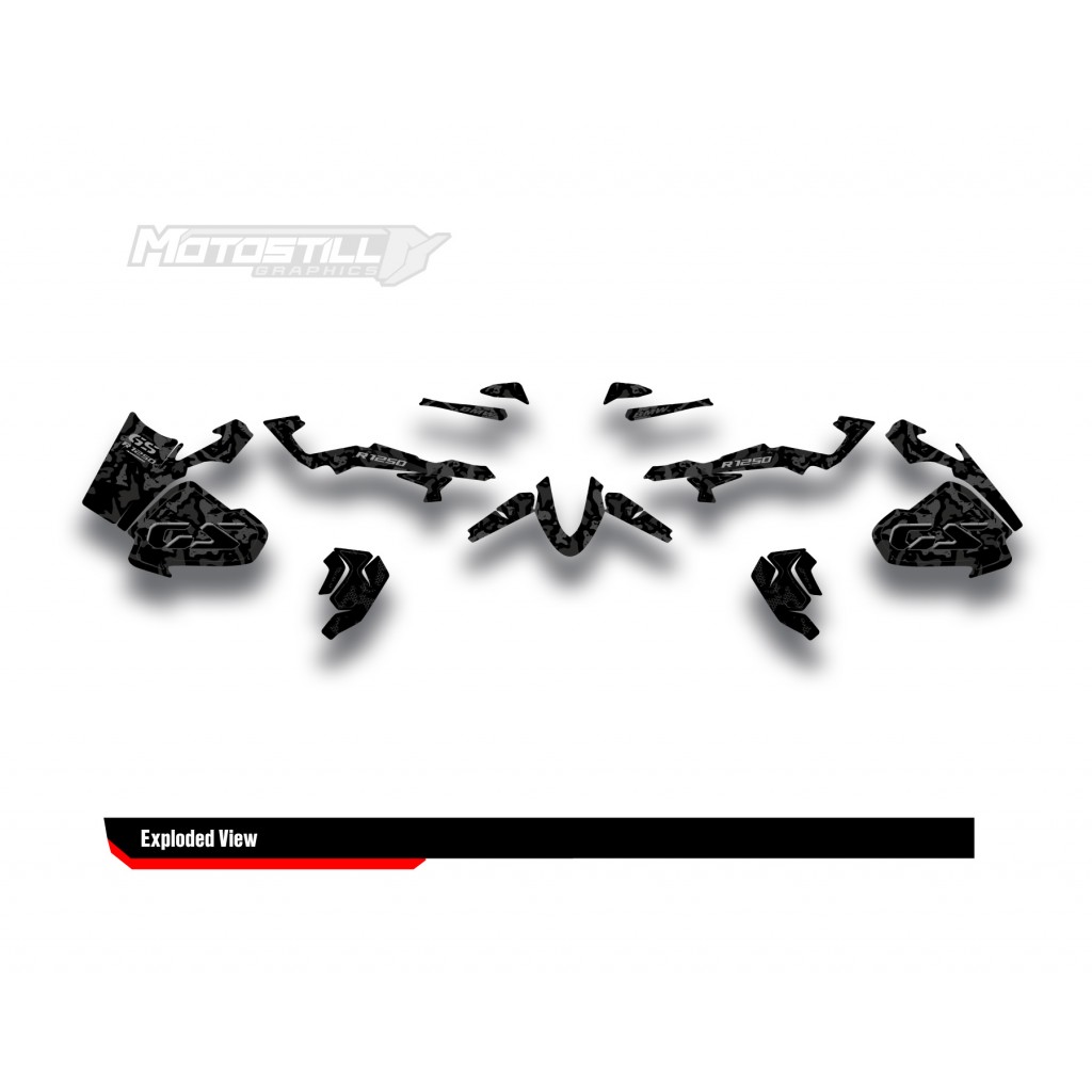 BMW R 1250 GS ADVENTURE GRAPHIC SET - DECAL KIT