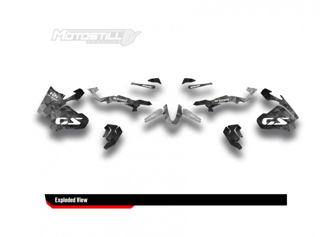 BMW R 1250 GS ADVENTURE GRAPHIC SET - DECAL KIT