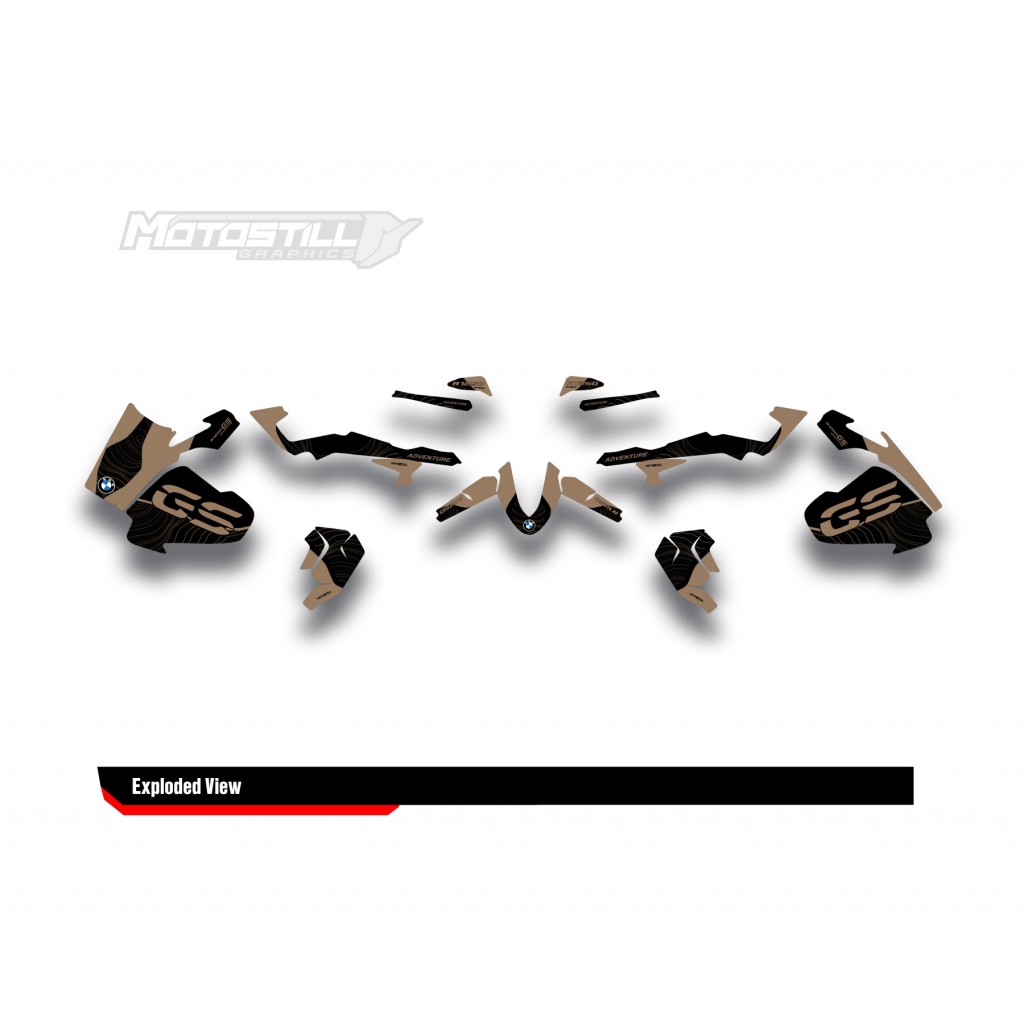 BMW R 1250 GS ADVENTURE GRAPHIC SET - DECAL KIT
