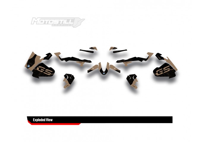 BMW R 1250 GS ADVENTURE GRAPHIC SET - DECAL KIT