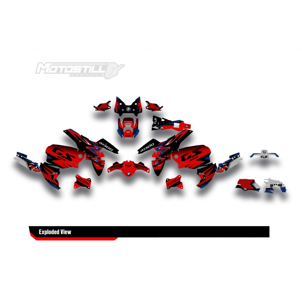 BMW R 1300 GS ADVENTURE GRAPHIC SET - DECAL KIT