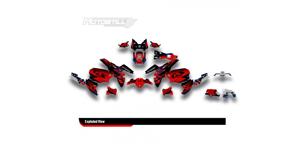 BMW R 1300 GS ADVENTURE GRAPHIC SET - DECAL KIT