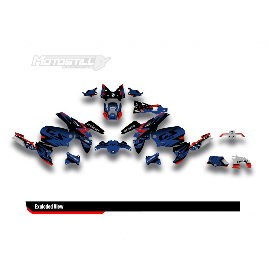 BMW R 1300 GS ADVENTURE GRAPHIC SET - DECAL KIT