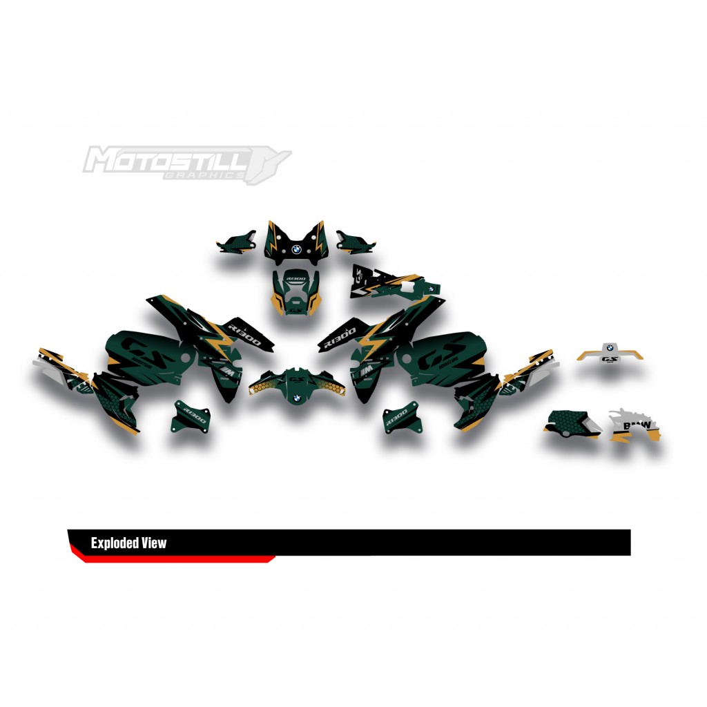 BMW R 1300 GS ADVENTURE GRAPHIC SET - DECAL KIT