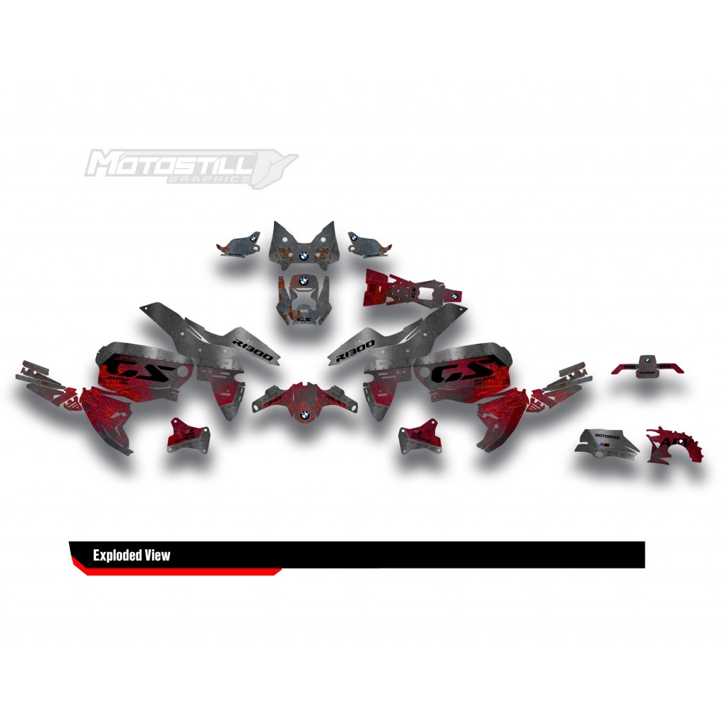 BMW R 1300 GS ADVENTURE GRAPHIC SET - DECAL KIT