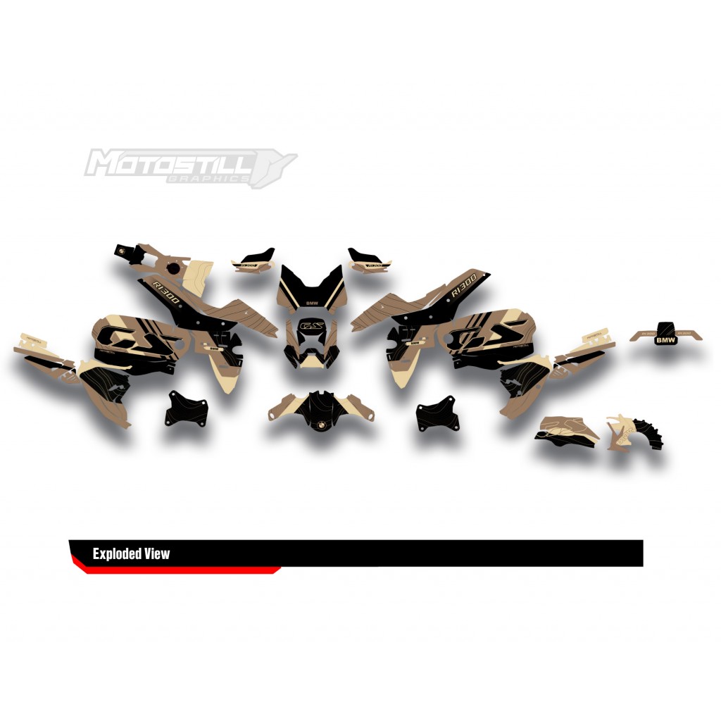 BMW R 1300 GS ADVENTURE GRAPHIC SET - DECAL KIT