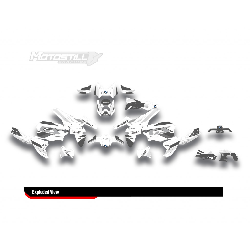 BMW R 1300 GS ADVENTURE GRAPHIC SET - DECAL KIT
