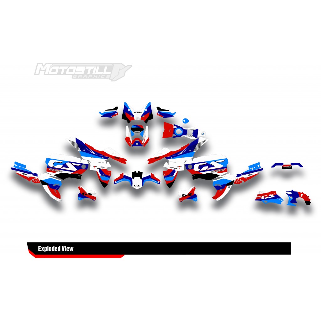 BMW R 1300 GS ADVENTURE GRAPHIC SET - DECAL KIT