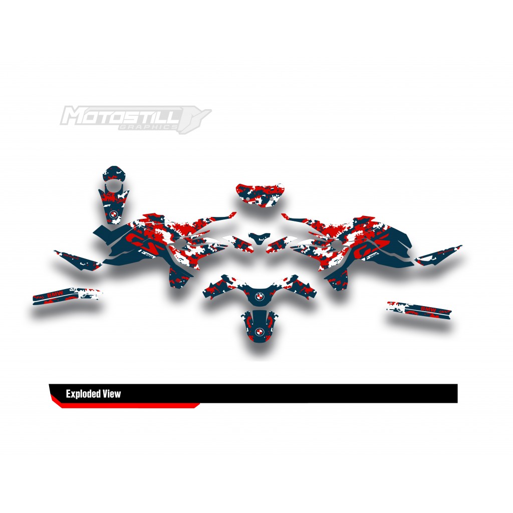 BMW F 750 GS - F 800 GS - F 850 GS  /  2017 - 2025  GRAPHIC SET - DECAL KIT