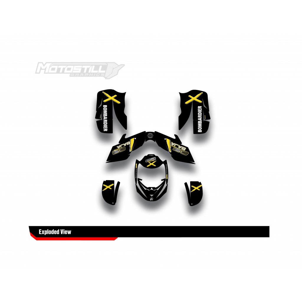 CAN-AM DS 650 GRAPHIC SET - DECAL KIT