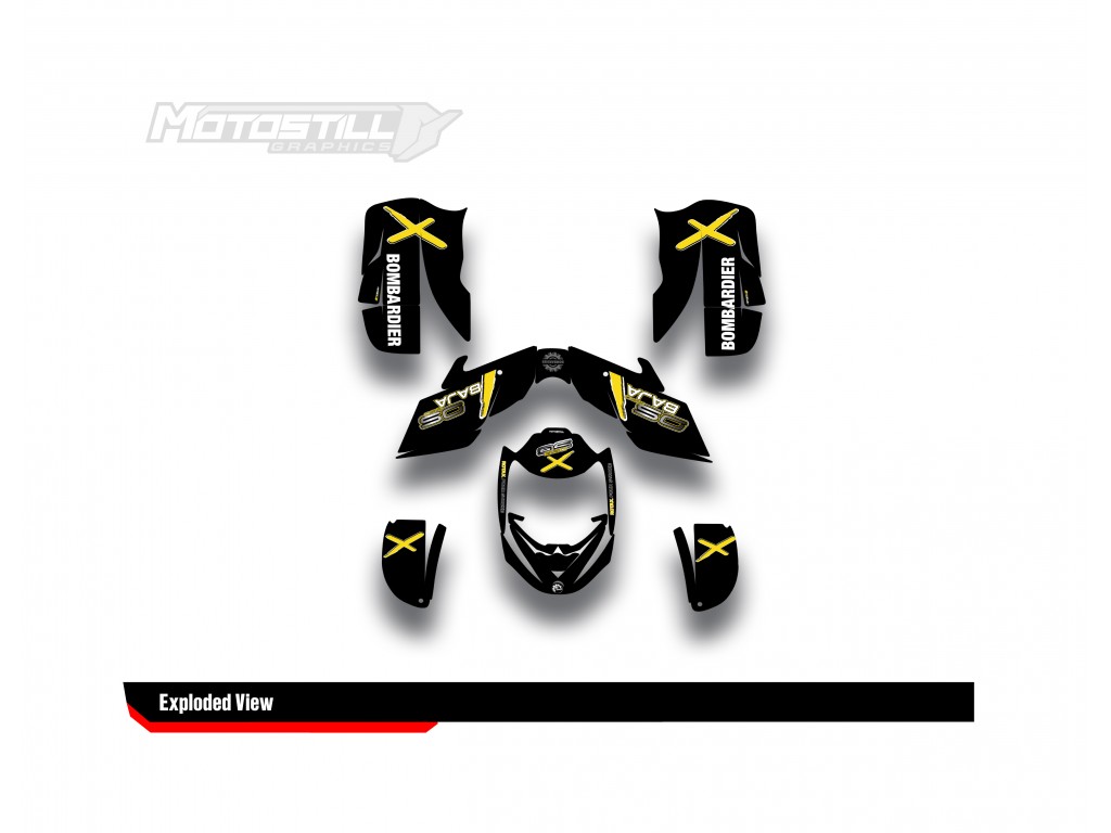 CAN-AM DS 650 GRAPHIC SET - DECAL KIT