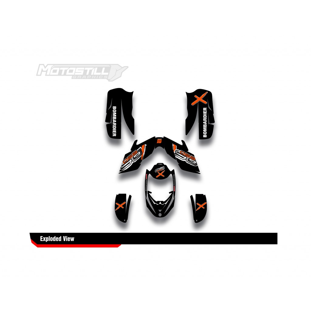 CAN-AM DS 650 GRAPHIC SET - DECAL KIT