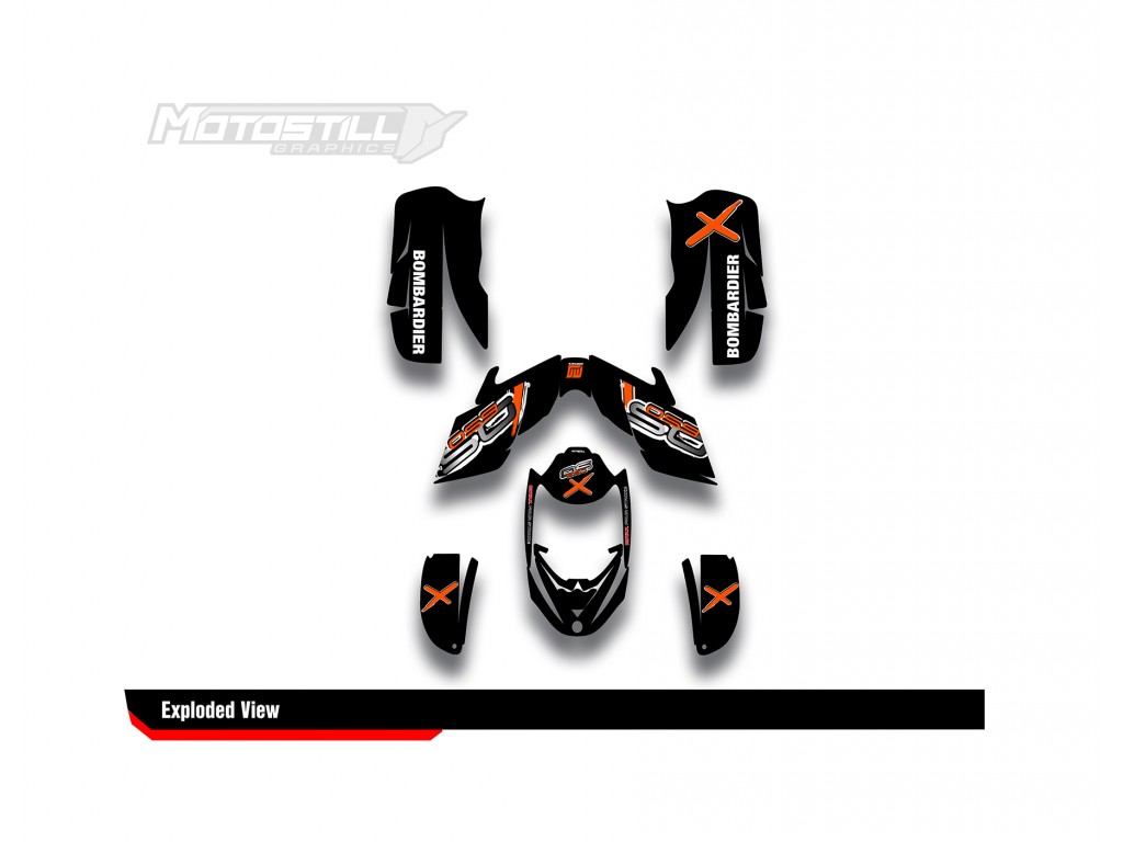 CAN-AM DS 650 GRAPHIC STICKER SET - DECAL KIT