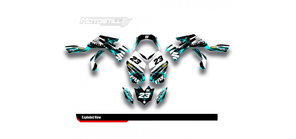 SUZUKI LTR450 GRAPHIC STICKER SET DECAL KIT