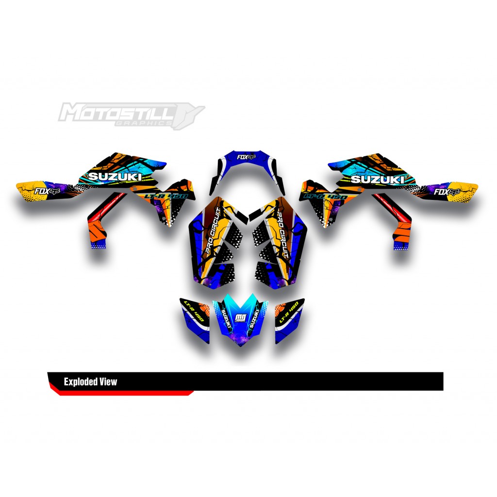 SUZUKI LTR450 GRAPHIC STICKER SET DECAL KIT